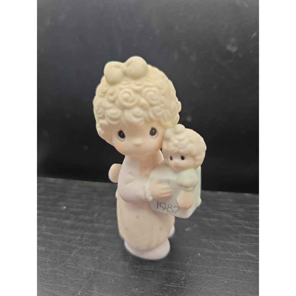 1987 Precious Moment Girl holding prs/doll "Love is the best gift of all"  NoBox
